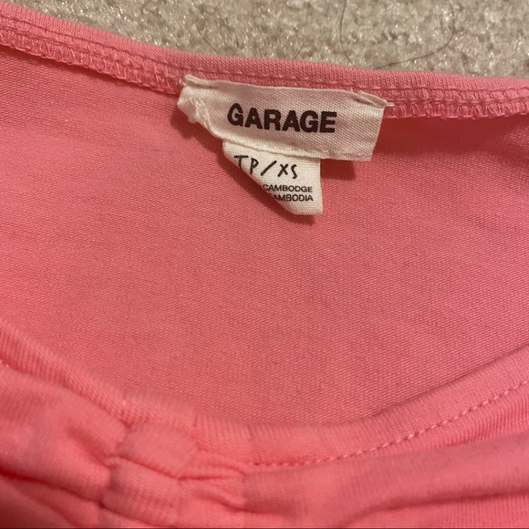 Garage ruched front drawstring crop top long sleeve size XS - Picture 3 of 3